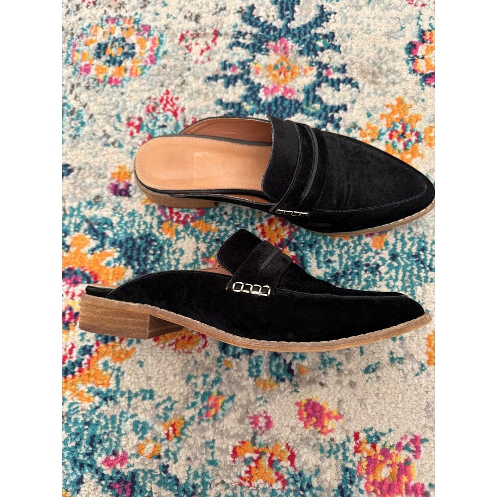 Mi.iM Black Raven Suede Loafer Shoes Women's Size 8.5